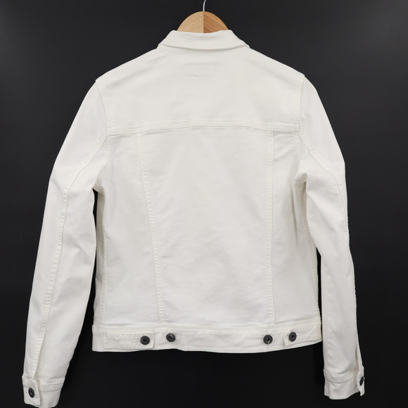 Articles Of Society Women's Denim Stretch Jacket White Sz L - Picture 2 of 10